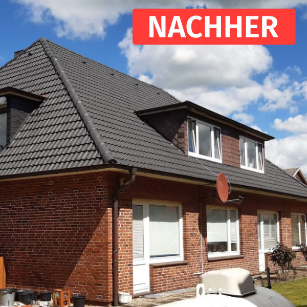 Dach nach der Dachbeschichtung Stralsund